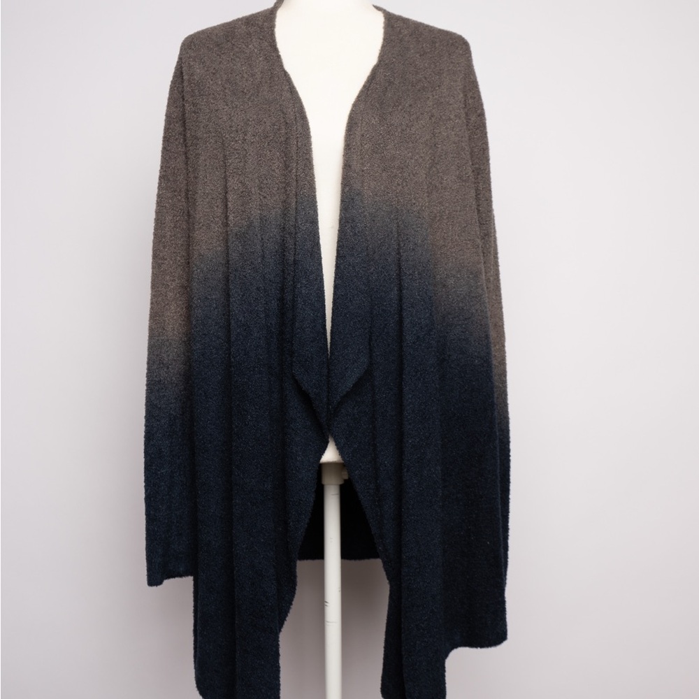 Gradient Open-Front Cardigan Sweater